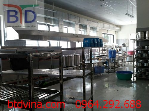 Khu bếp trường tiểu học Chu Văn An- Hà Nội