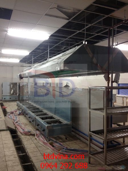 Giá thanh inox 4 tầng tại khu bếp nhà máy Sumidenso Việt Nam - KCN Đại Nam- Cẩm Giàng- Hải Dương