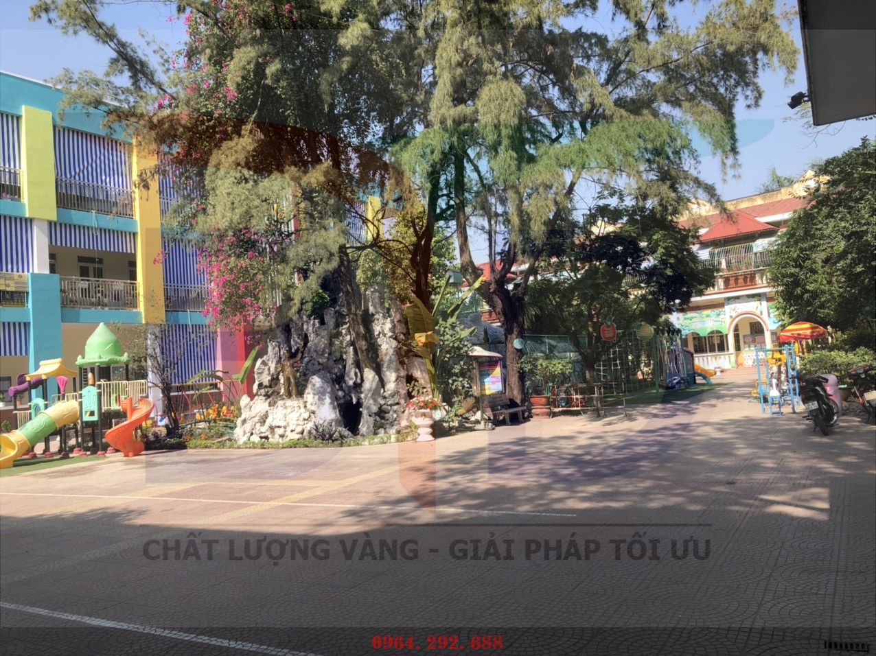 Khuôn viên trường mầm non Kim Đồng I- Lê Chân- Hải Phòng