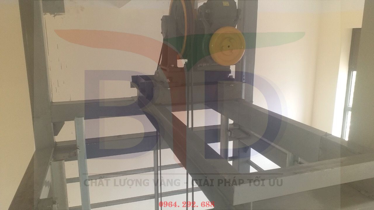 Động cơ thang máy chở tài liệu 300kg- 2 stops tại kho vật chứng công an Ba Vì- Hà Nội
