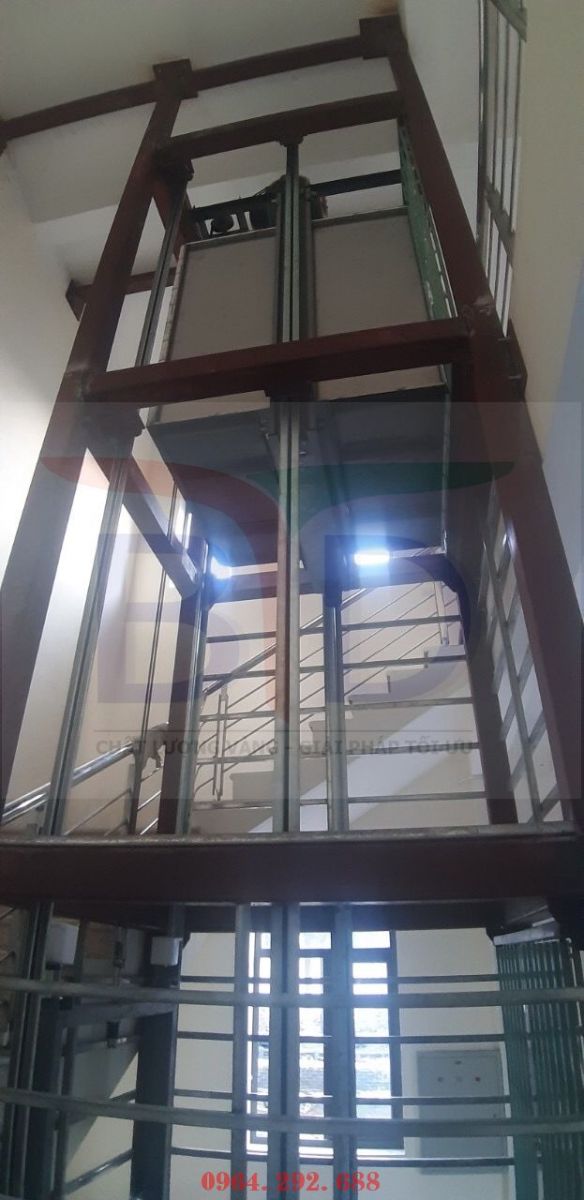 Khung thang máy chở tài liệu 300kg- 2 stops tại kho vật chứng công an Ba Vì- Hà Nội