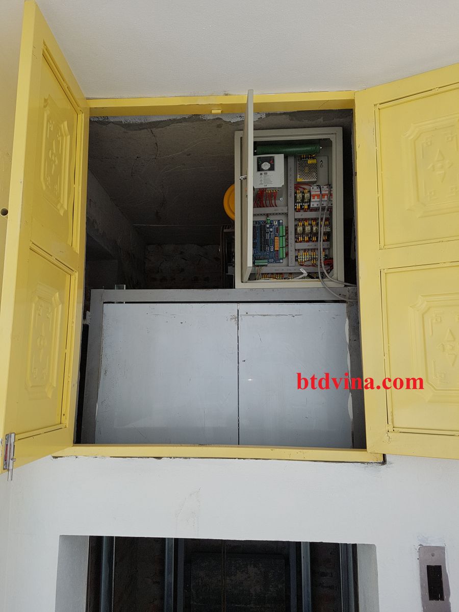 Tủ điện thang tải thực phẩm 200 kg- 8 stops tại trung tâm dưỡng lão Diên Hồng- Hà Đông- Hà Nội