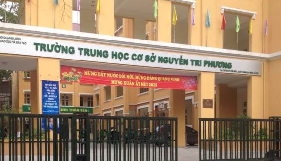 Lắp đặt thang tại trường trung học cơ sở Nguyễn Tri Phương- Ba Đình- Hà Nội