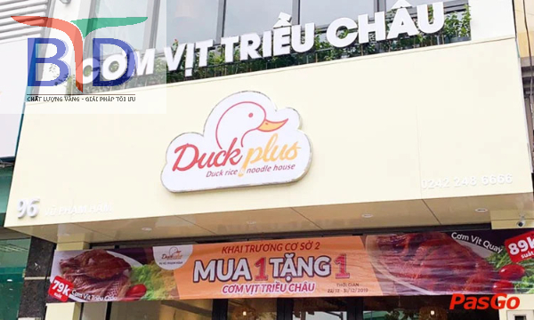 Thang tời thực phẩm nhà hàng cơm vịt Triều Châu Duck Plus